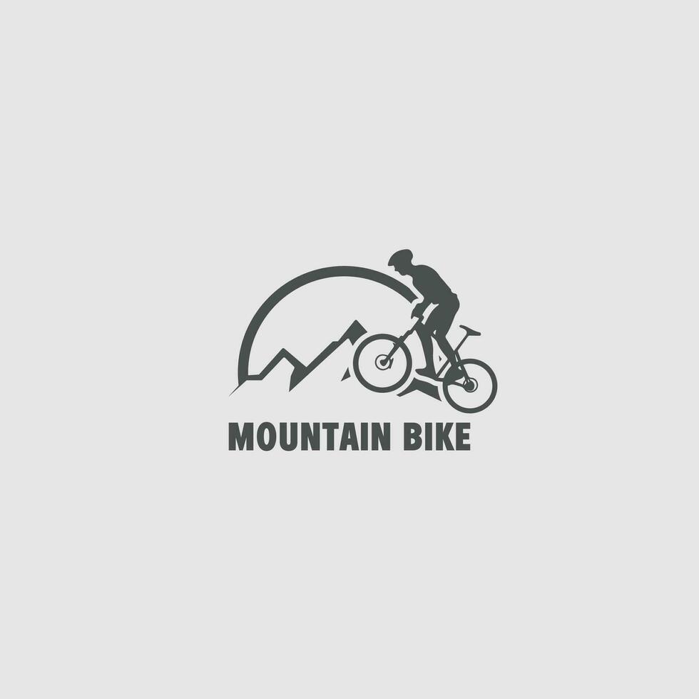 logotipo de bicicleta de montaña vector