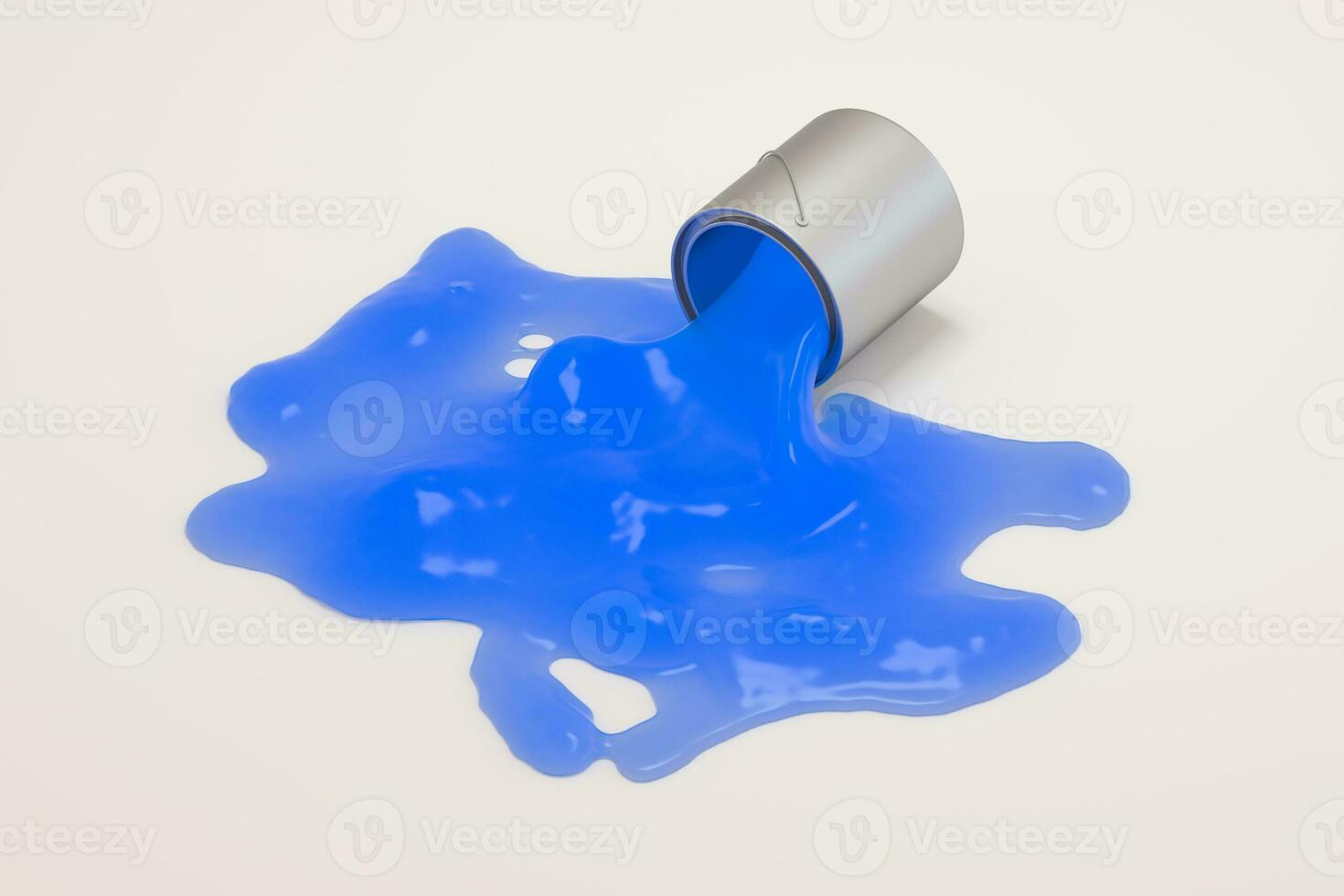 The buckets of paint with white background, 3d rendering. photo