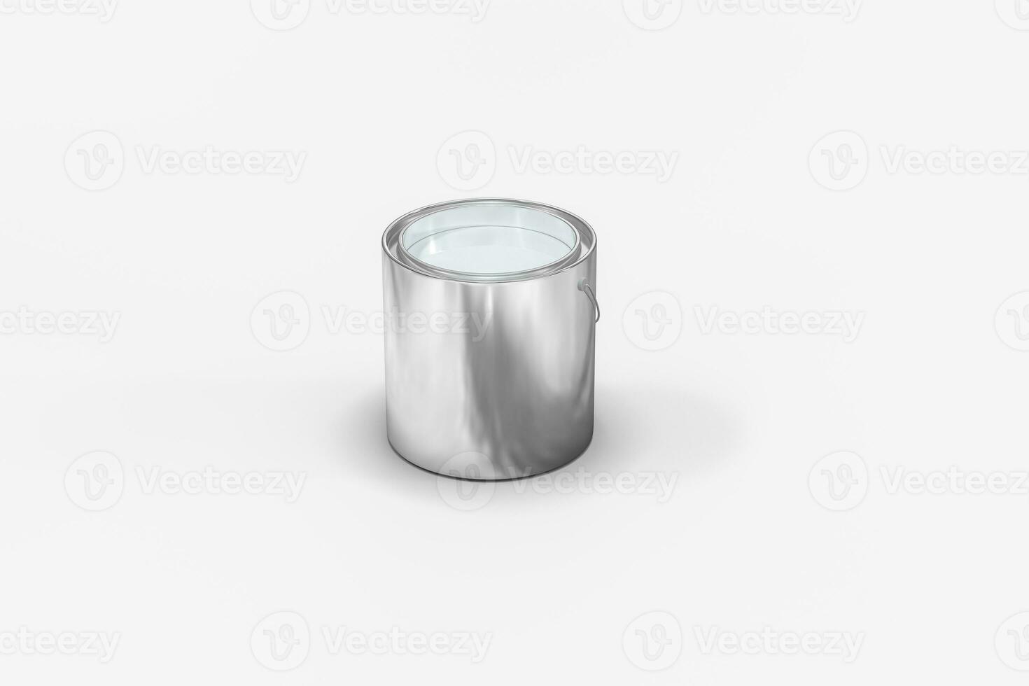 The bucket of paint with white background, 3d rendering. photo