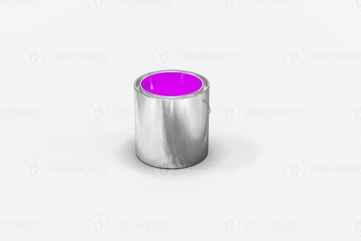 The bucket of paint with white background, 3d rendering. photo