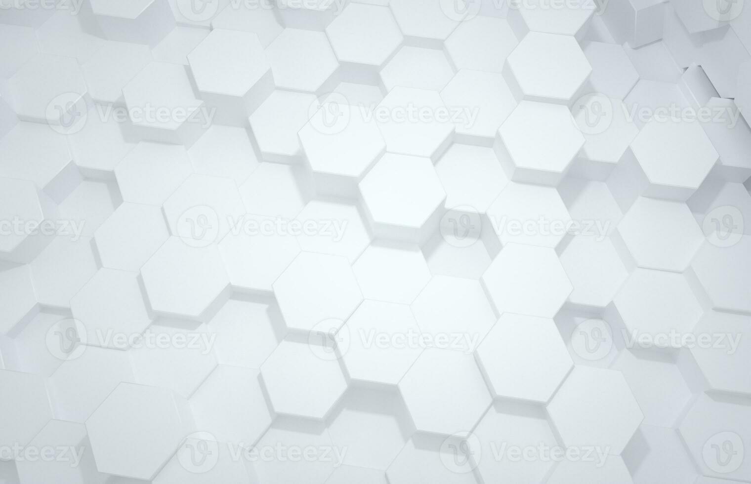 3d rendering, white triangle cubes photo