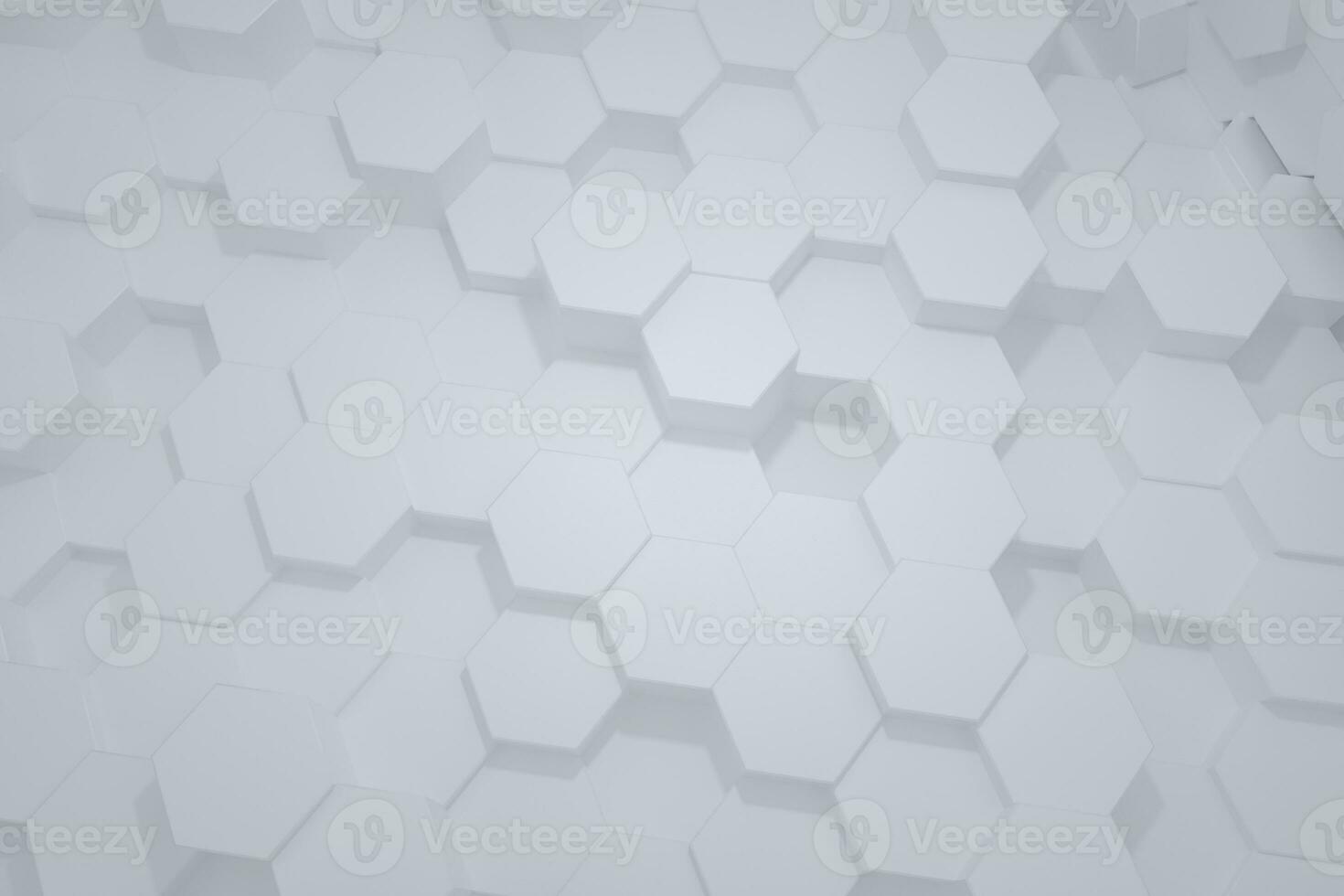 3d rendering, white triangle cubes photo