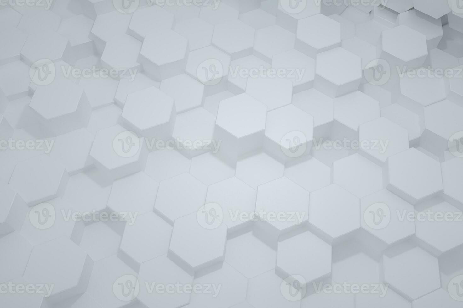 3d rendering, white triangle cubes photo