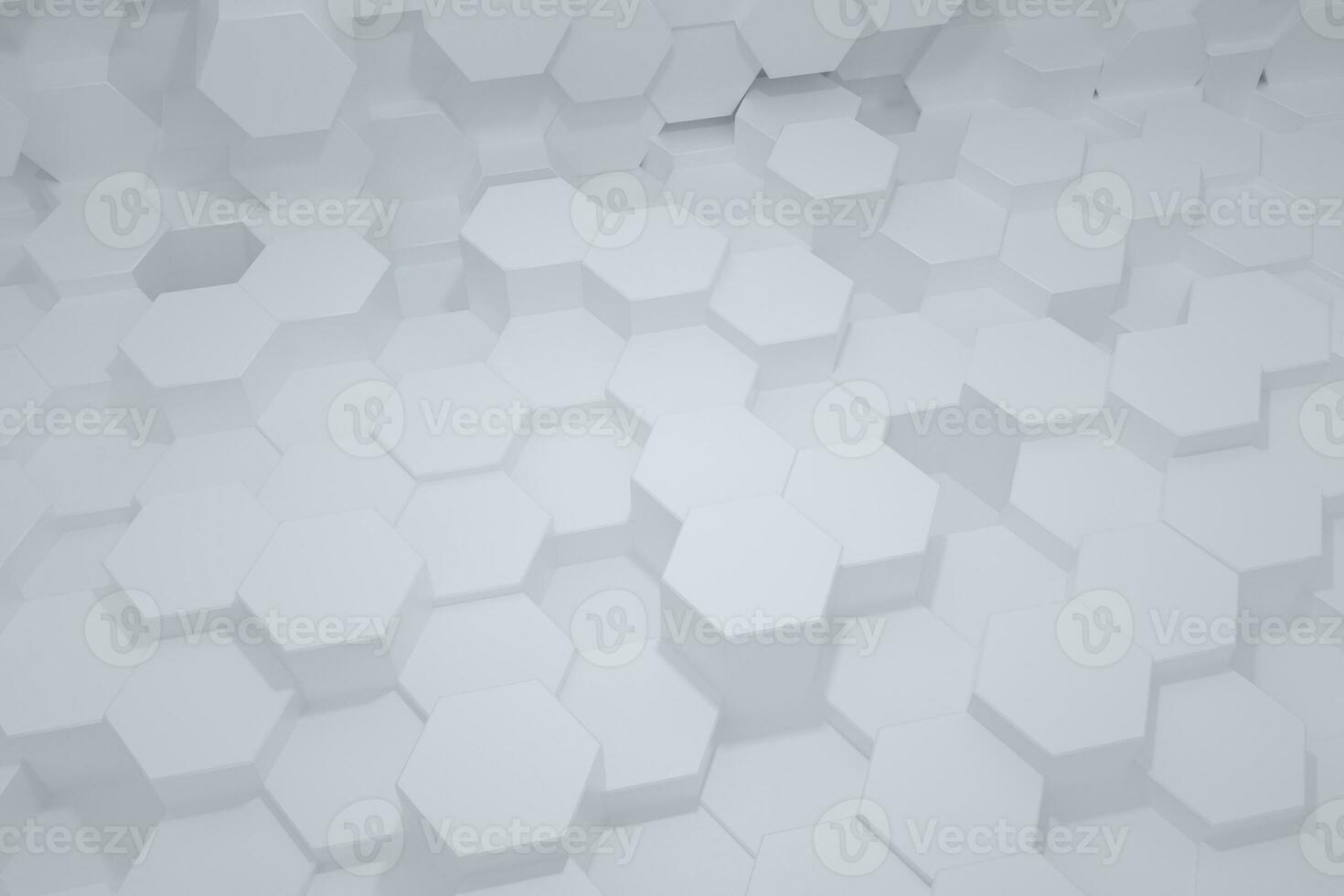 3d rendering, white triangle cubes photo