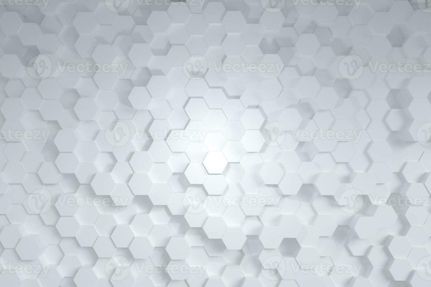 3d rendering, white triangle cubes photo