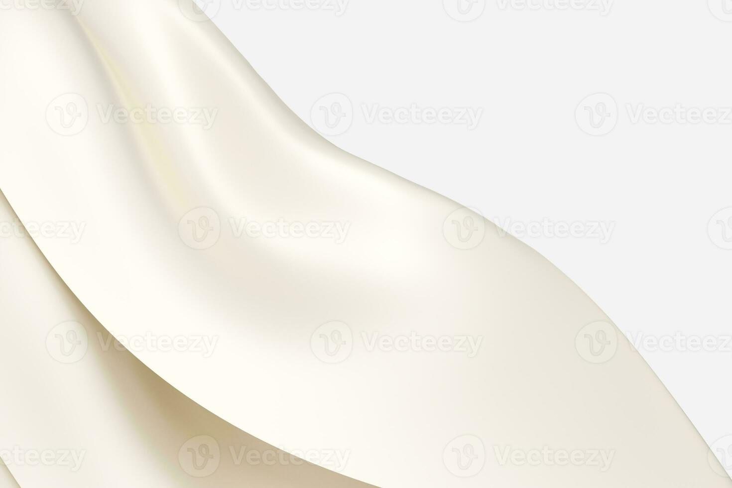 3d rendering, white flowing cloth background. photo