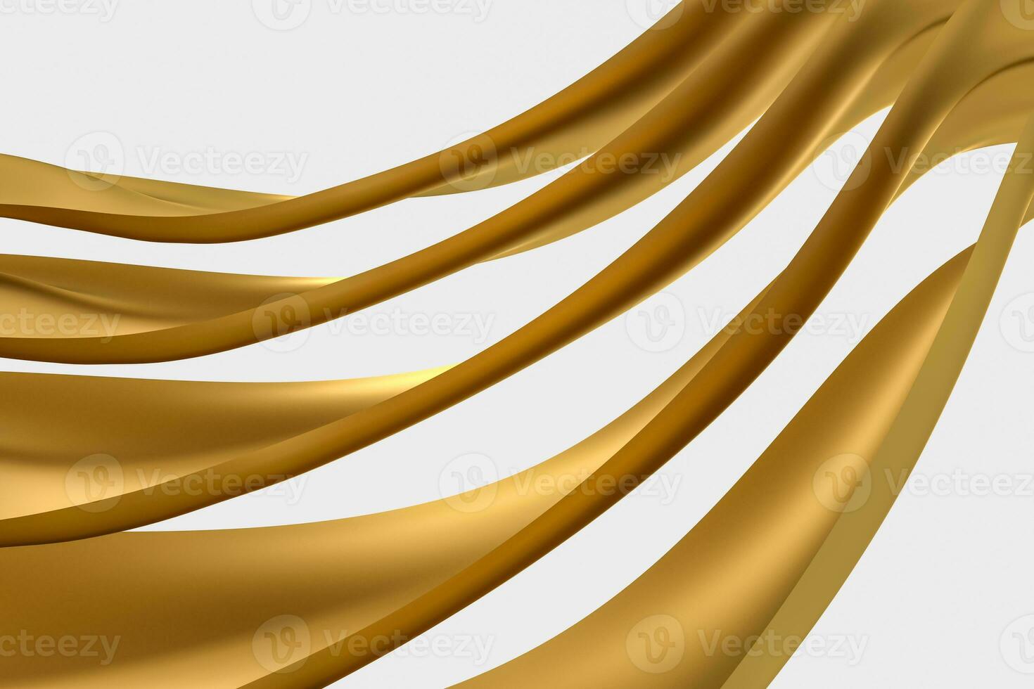 3d rendering, golden flowing cloth background. photo