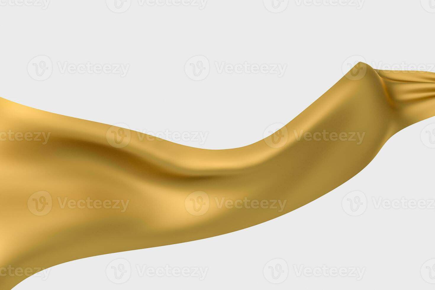 3d rendering, golden flowing cloth background. photo