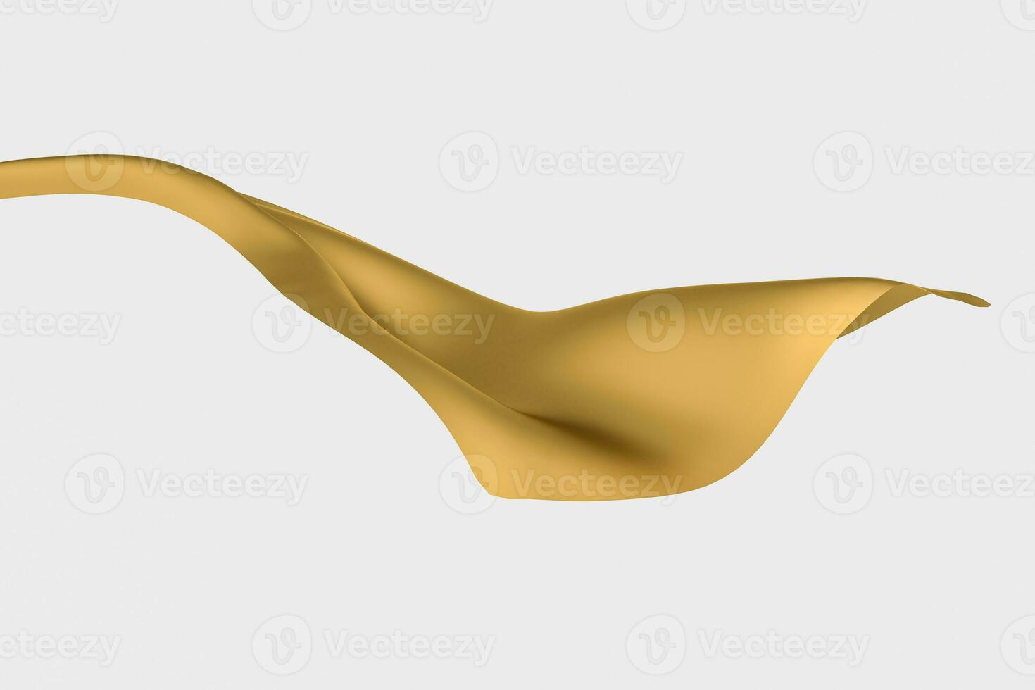 3d rendering, golden flowing cloth background. photo