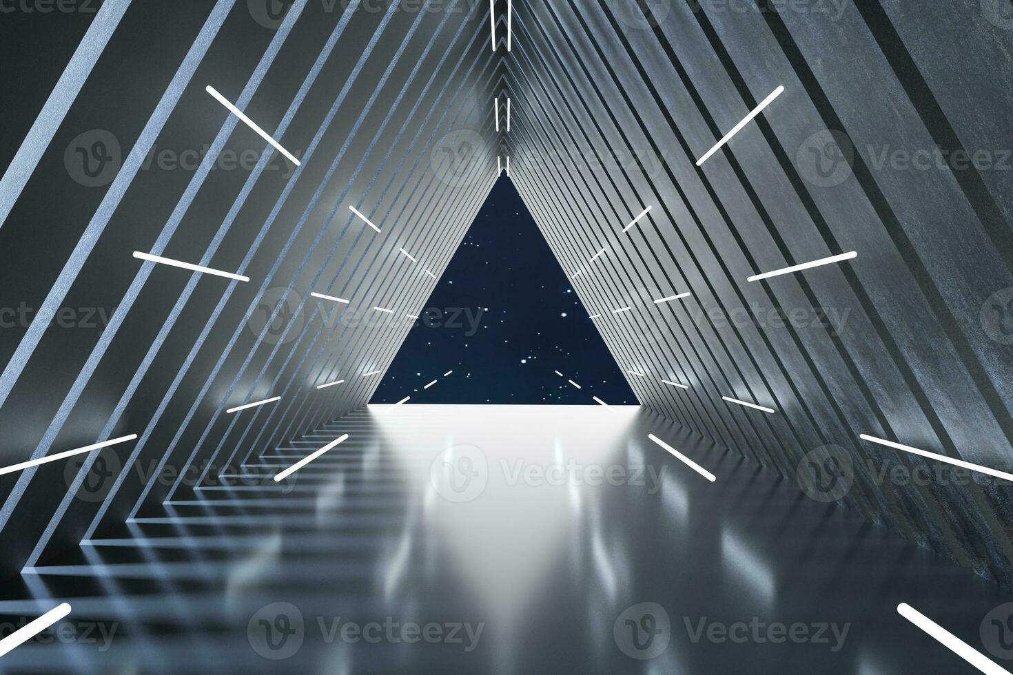 3d rendering, dark creative polygon elements photo