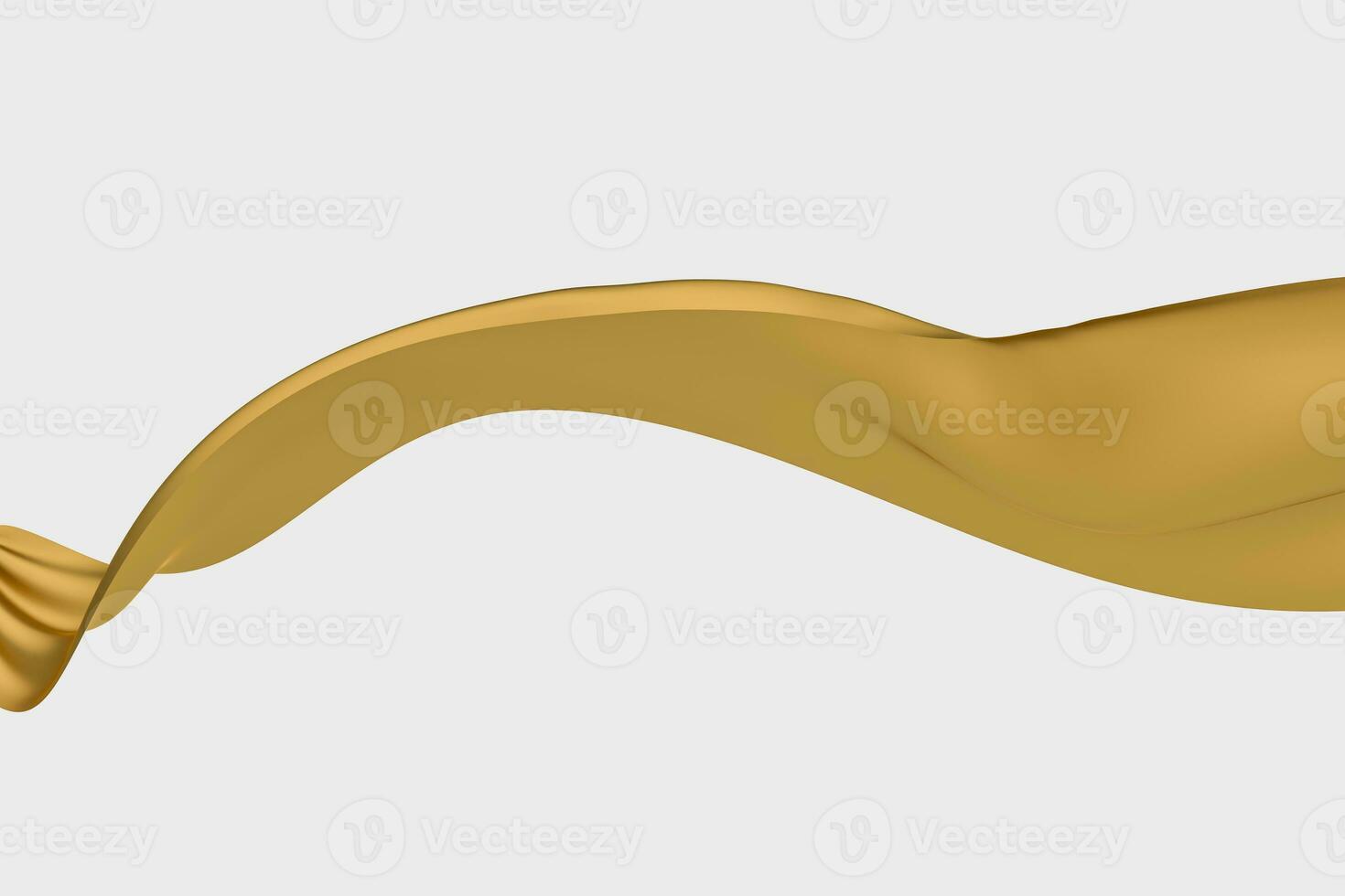 3d rendering, golden flowing cloth background. photo