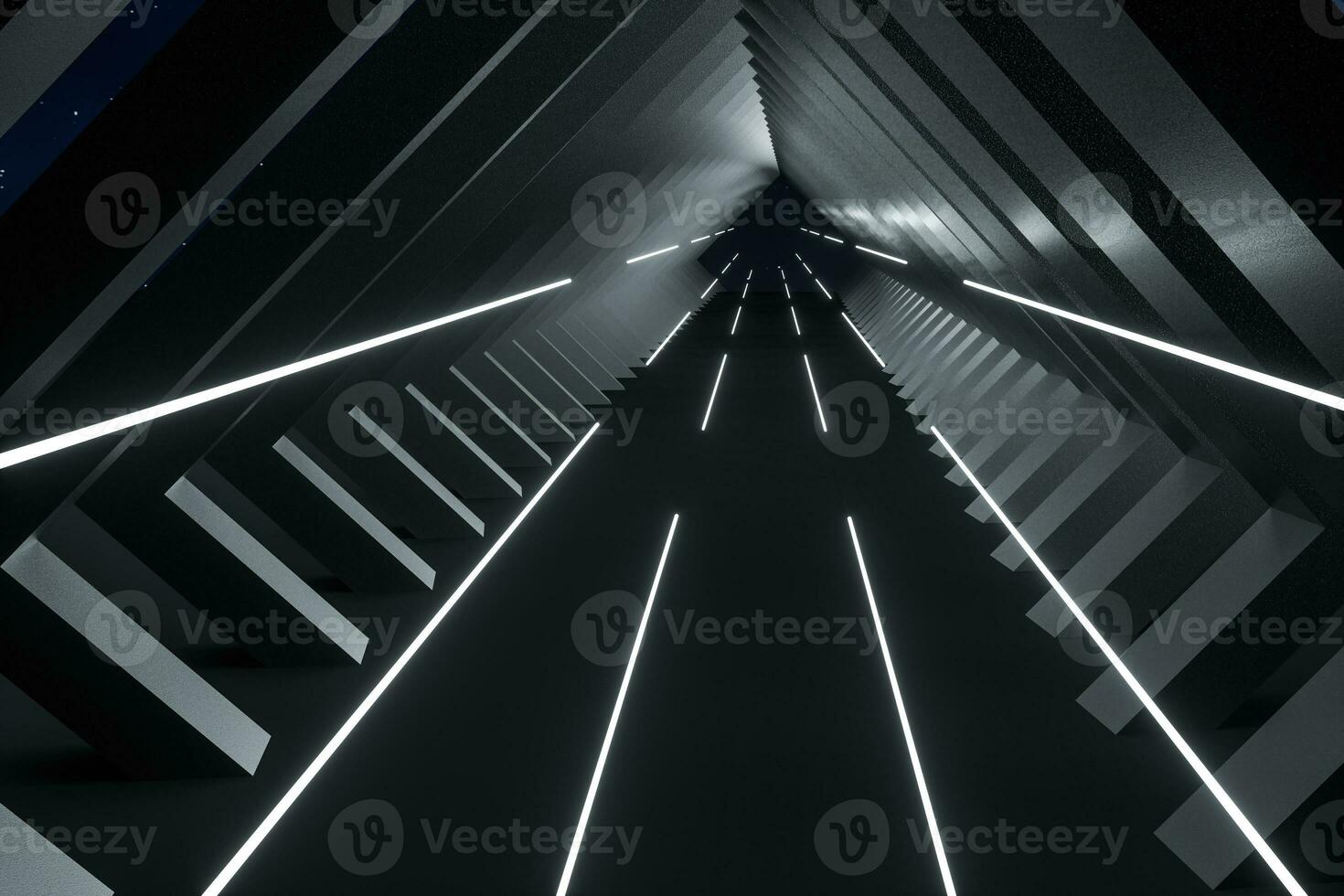 3d rendering, dark creative polygon elements photo