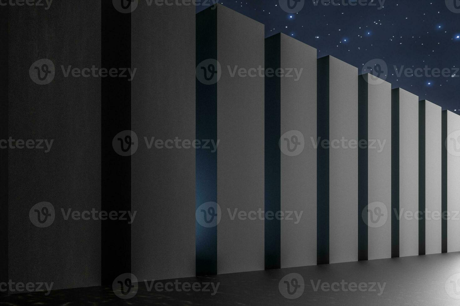 3d rendering, dark creative polygon elements photo