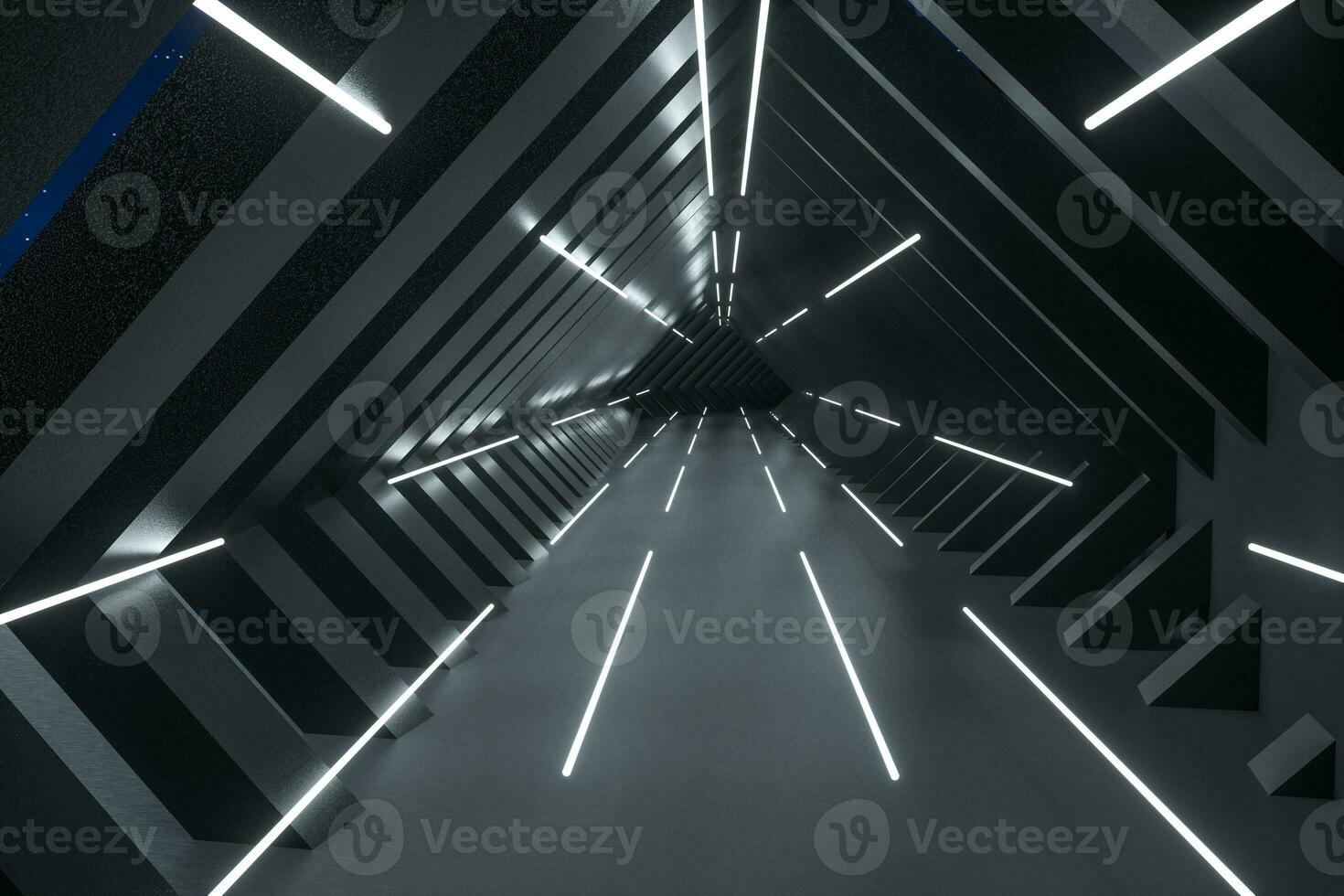 3d rendering, dark creative polygon elements photo