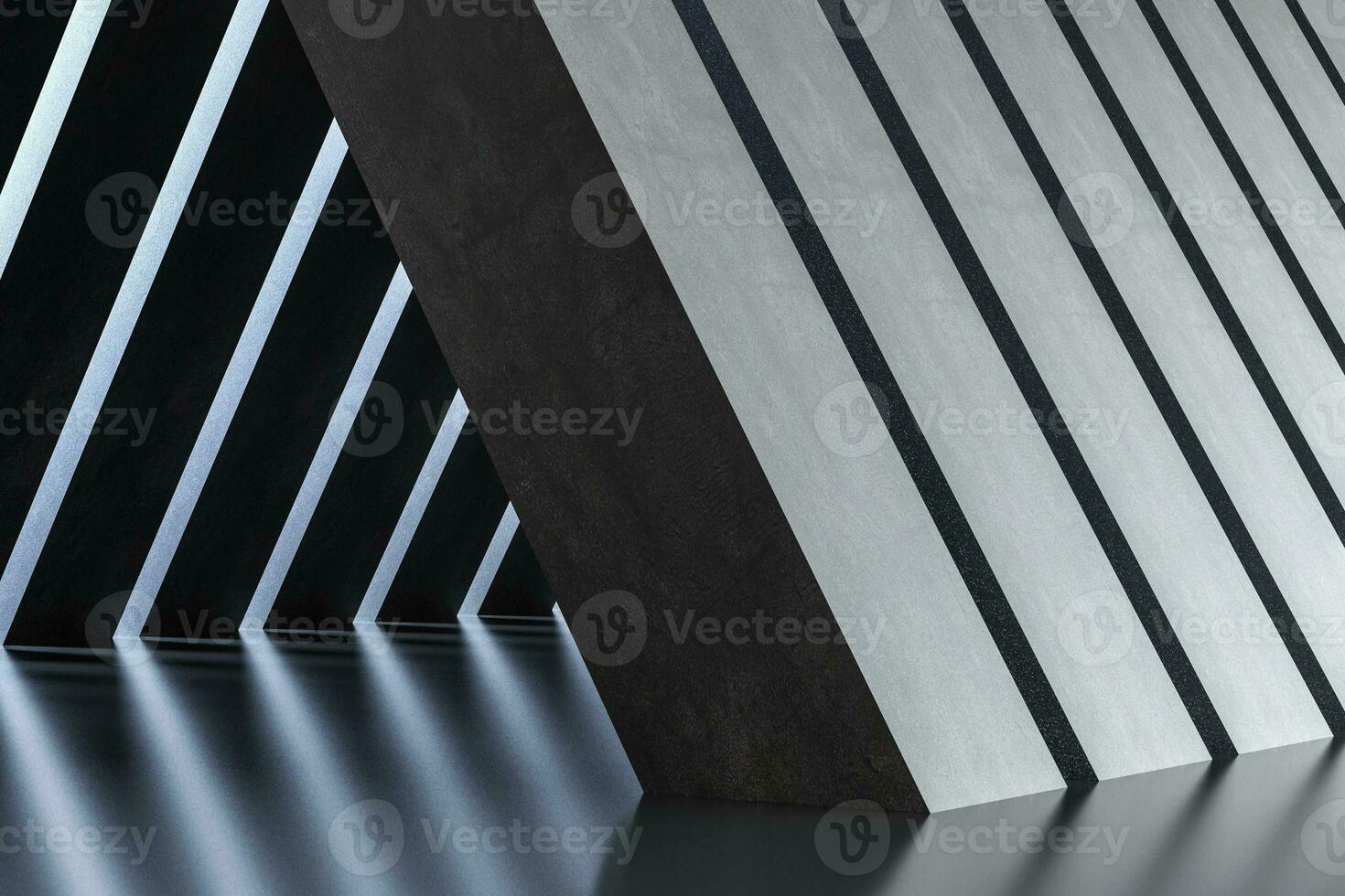 3d rendering, dark creative polygon elements photo