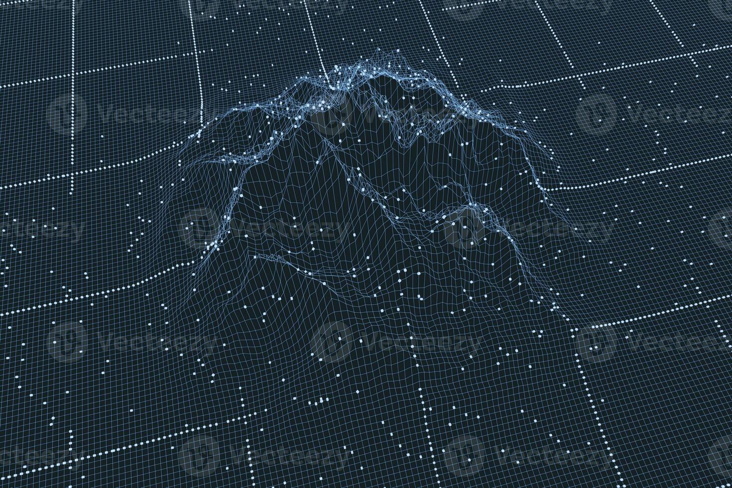 3d rendering, curve lines with dark background photo
