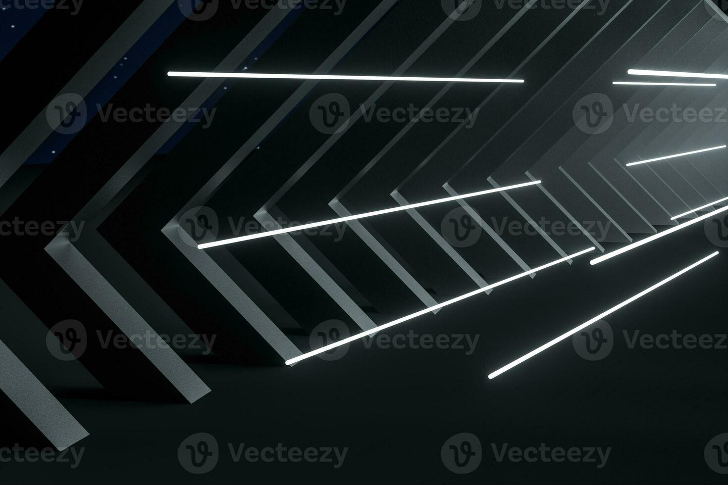 3d rendering, dark creative polygon elements photo