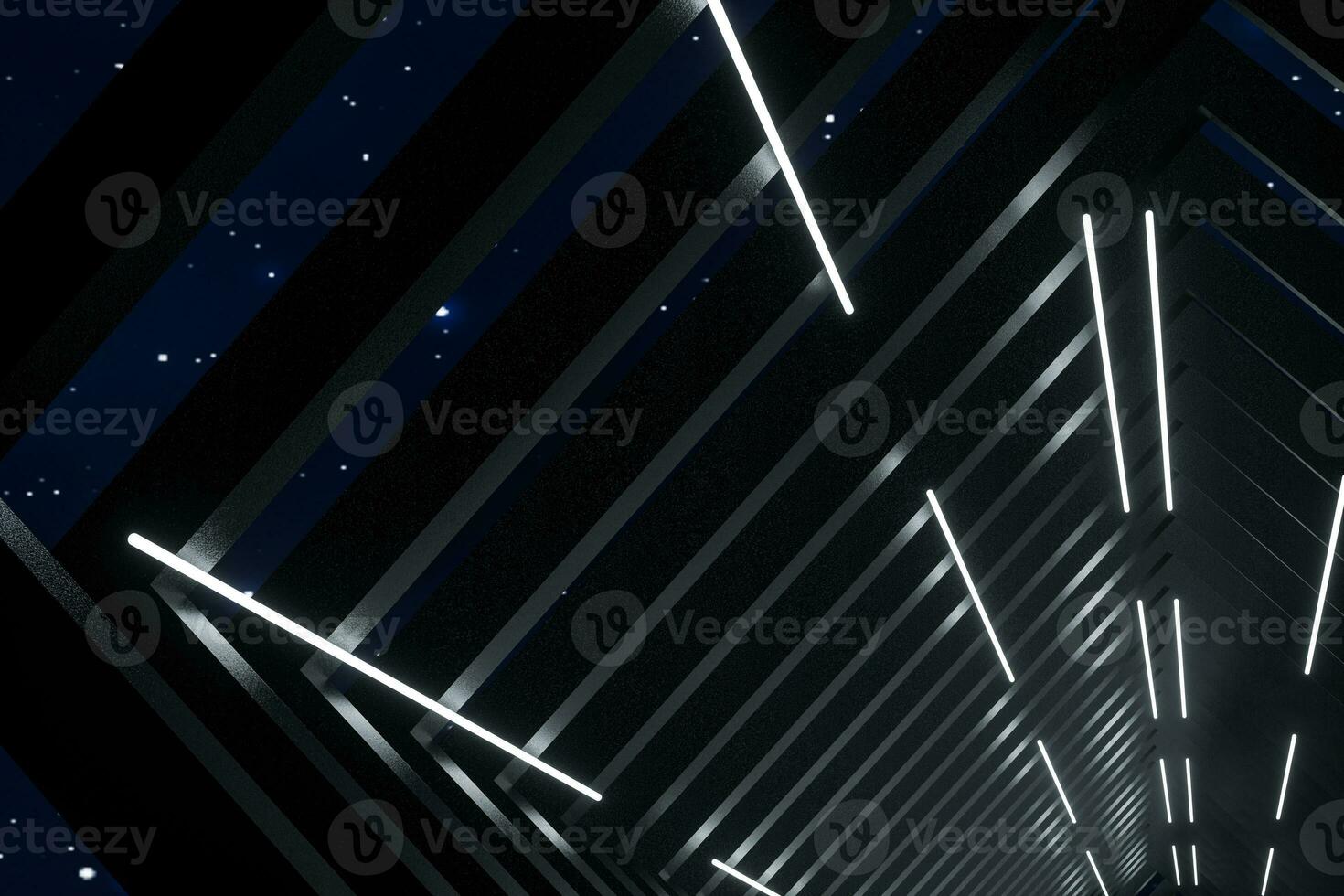 3d rendering, dark creative polygon elements photo
