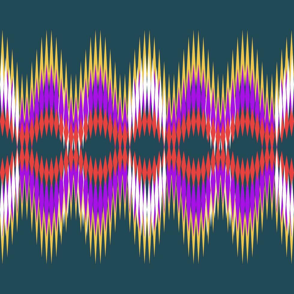 Ethnic abstract ikat art. Seamless pattern in tribal, folk embroidery, and Mexican style. Aztec geometric art ornament print.Design for carpet, wallpaper, clothing, wrapping, fabric, cover, textile vector