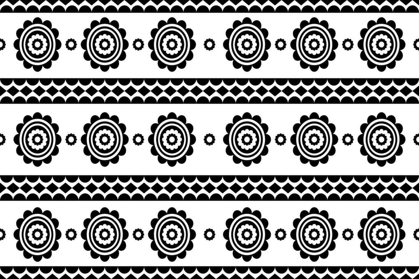 Tribal ethnic pattern in black and white color. Design for bakcground or frame vector