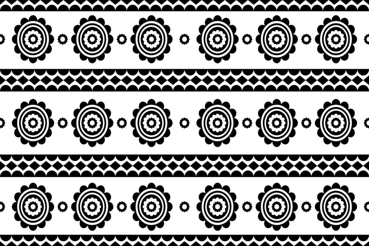 Tribal ethnic pattern in black and white color. Design for bakcground or frame vector