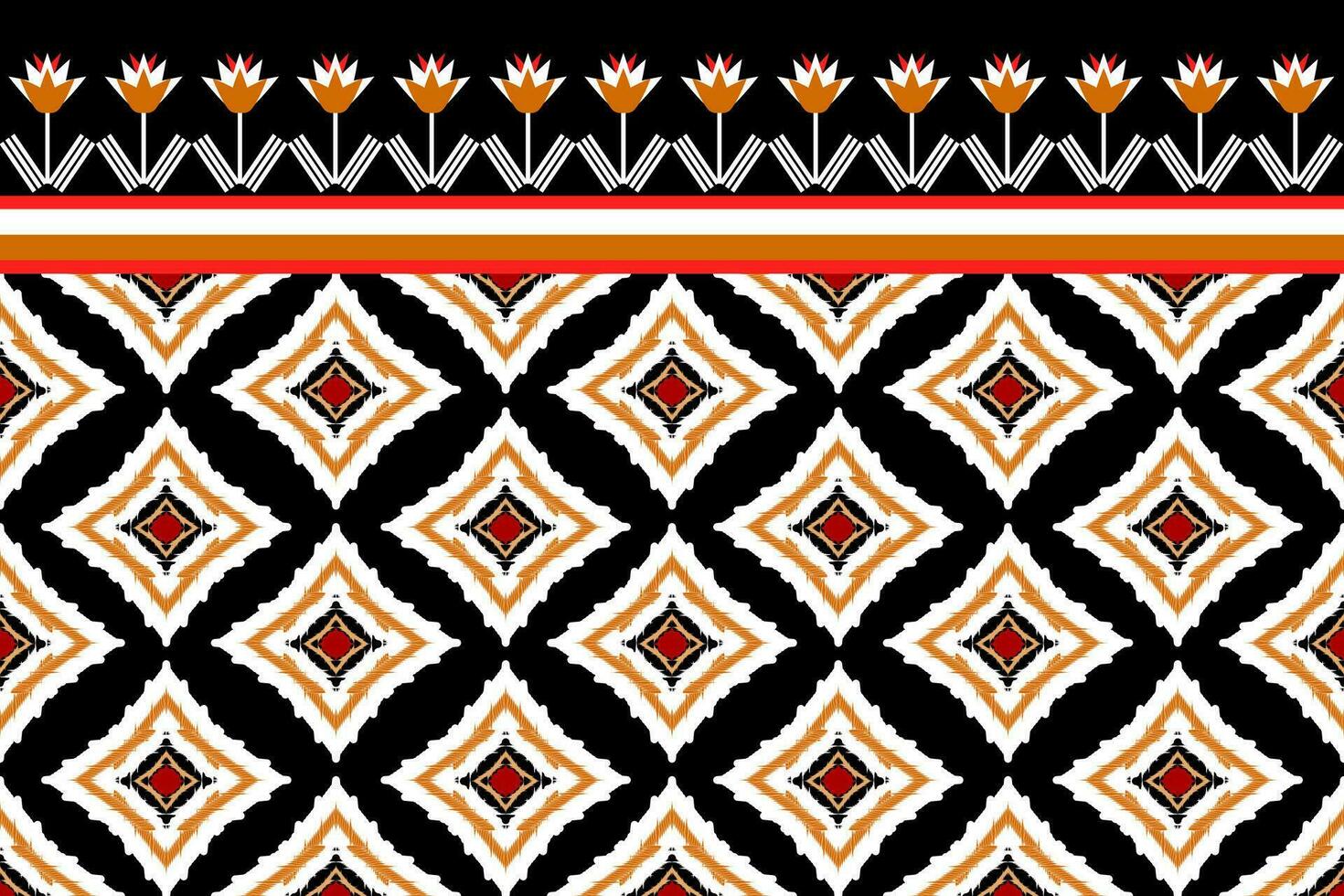 Geometric ethnic pattern seamless flower color oriental. seamless pattern. Design for fabric, curtain, background, carpet, wallpaper, clothing, wrapping, Batik, fabric,Vector illustration. pattern sty vector