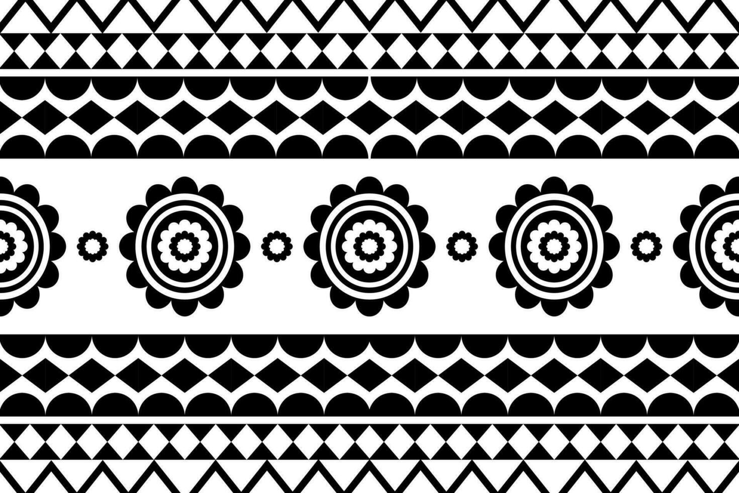 tribal étnico modelo en negro y blanco color. diseño para bakcground o marco vector