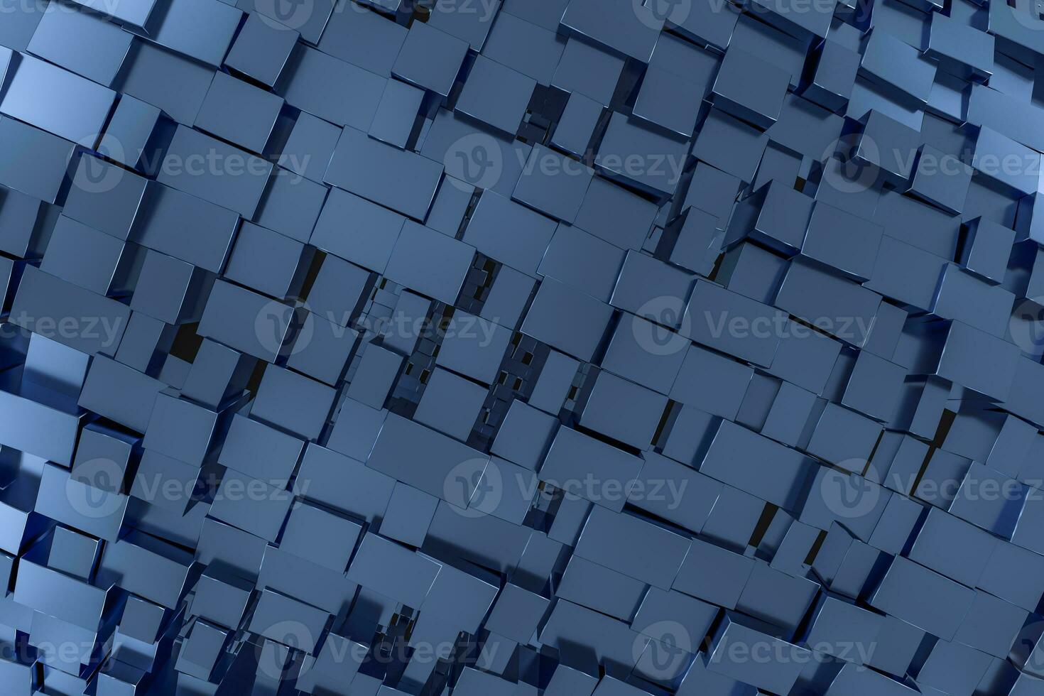 Computer digital drawing, dark background, cube bricks photo