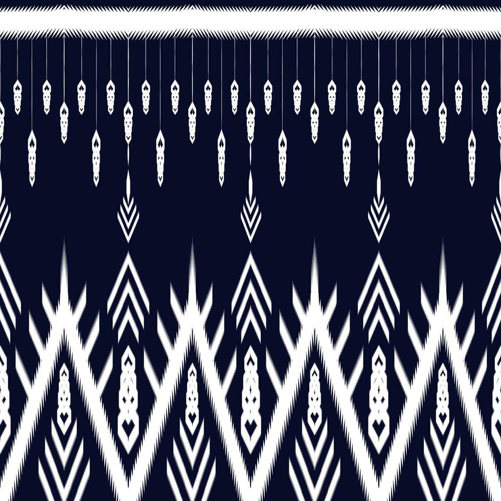 Ethnic abstract ikat art. Seamless pattern in tribal, folk embroidery, and Mexican style. Aztec geometric art ornament print.Design for carpet, wallpaper, clothing, wrapping, fabric, cover, textile vector