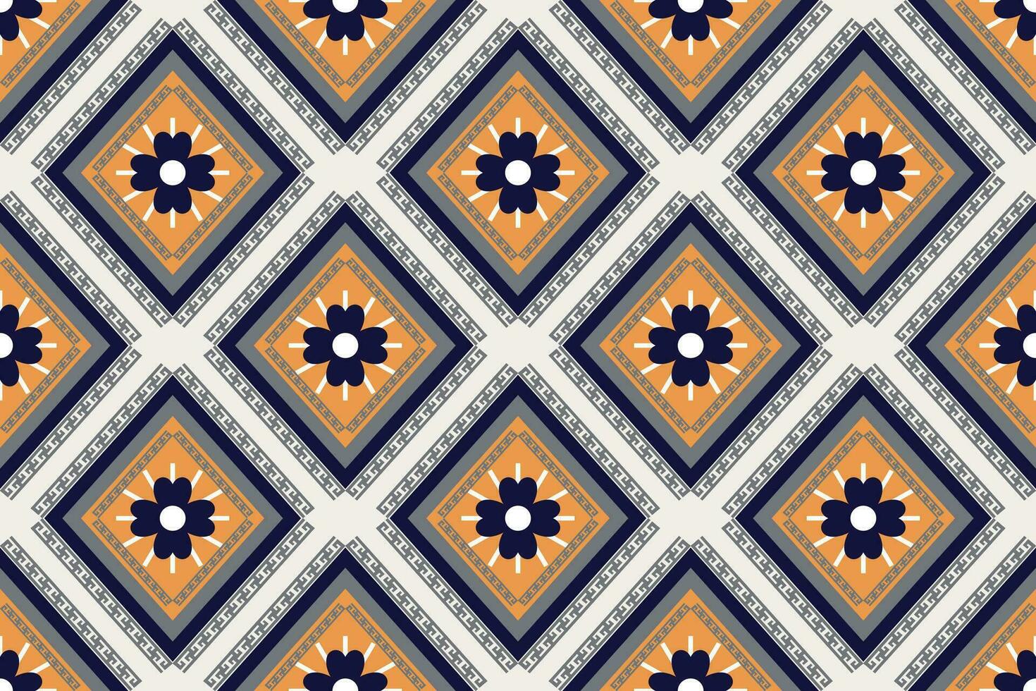 Geometric ethnic pattern traditional Design for background,carpet,wallpaper,clothing,wrapping,Batik,fabric,sarong,Vector illustration embroidery style. vector