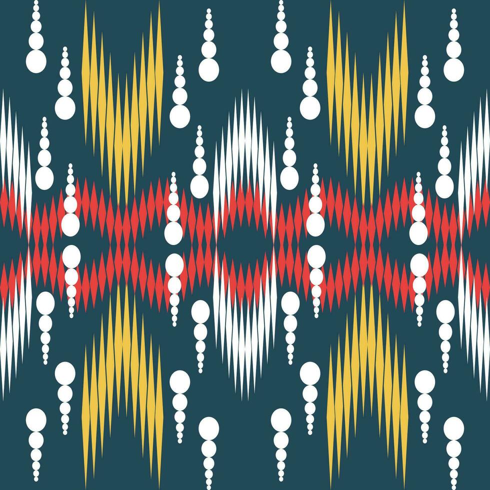 étnico ikat resumen africano Arte. sin costura modelo en tribal, gente bordado, mexicano estilo. azteca geométrico en índigo antecedentes ornamento diseño de impresión para alfombra, fondo de pantalla, ropa, envase, vector