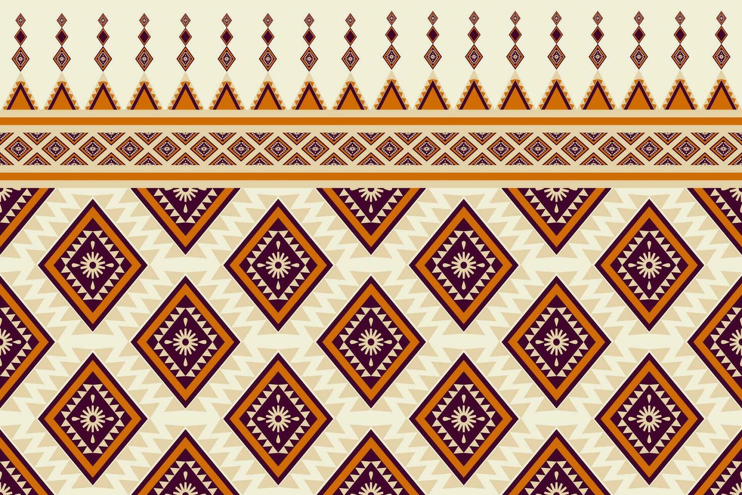 Geometric ethnic pattern traditional Design for background,carpet,wallpaper,clothing,wrapping,Batik,fabric,sarong,Vector illustration embroidery style. vector
