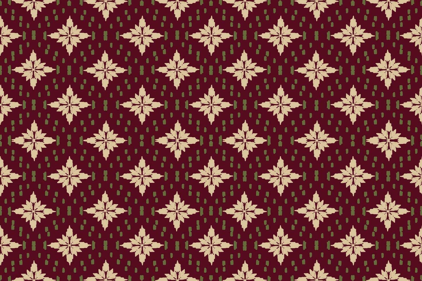 Seamless pattern, traditional ethnic pattern on red background, Aztec abstract vector pattern