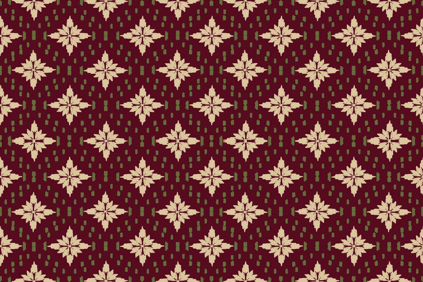 Seamless pattern, traditional ethnic pattern on red background, Aztec abstract vector pattern