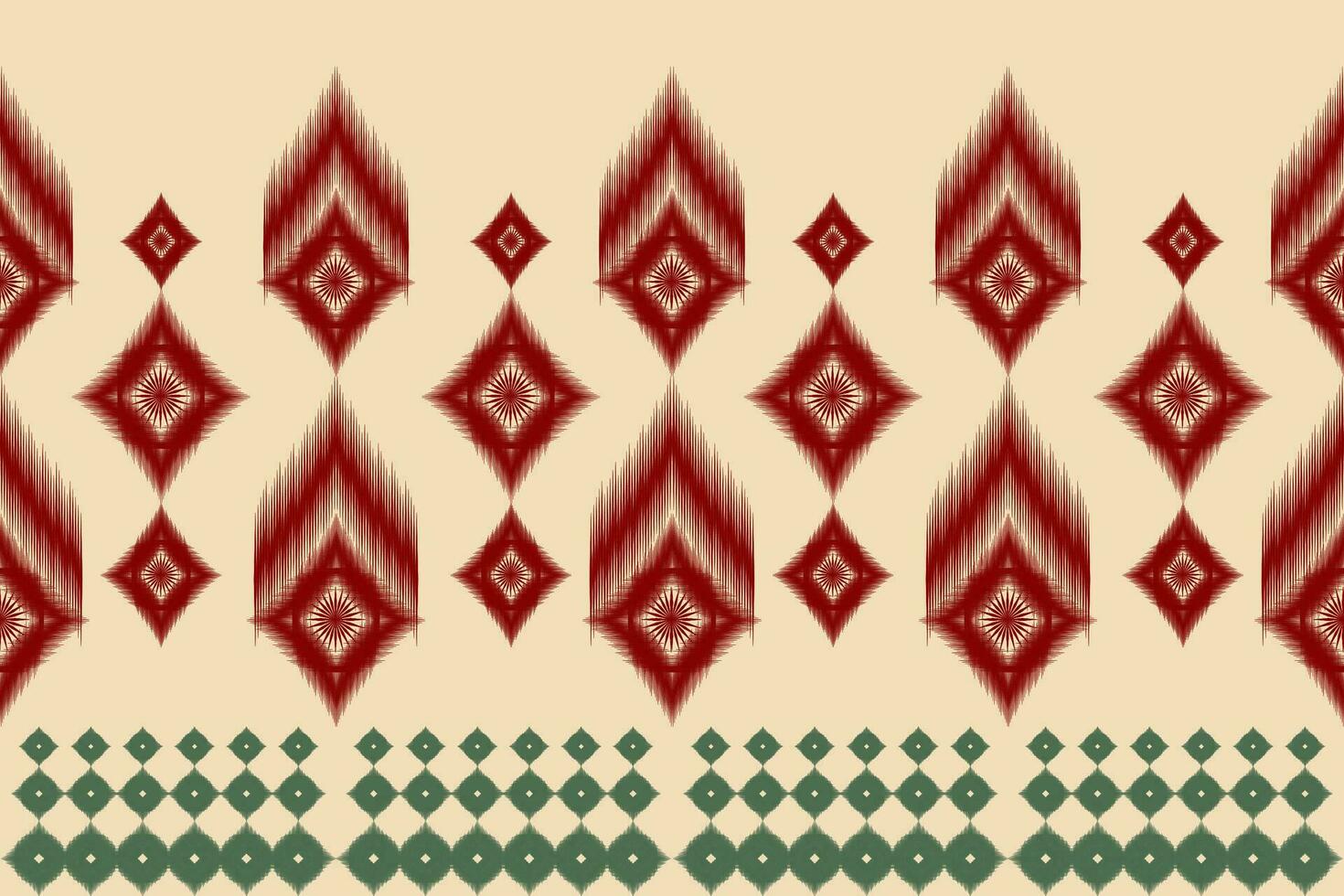 arte abstracto étnico ikat. patrón impecable en estilo tribal, bordado folclórico y mexicano. estampado de adornos de arte geométrico azteca.diseño para alfombras, papel pintado, ropa, envoltura, tela, cubierta, textil vector