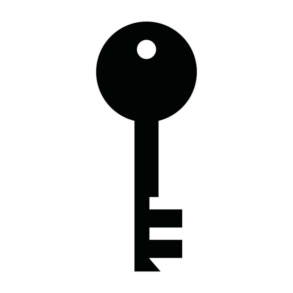 llave icono silueta vector