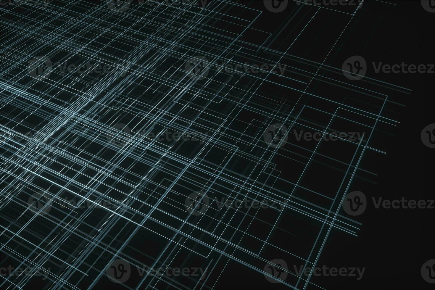Glowing big data lines and technological background, 3d rendering. photo