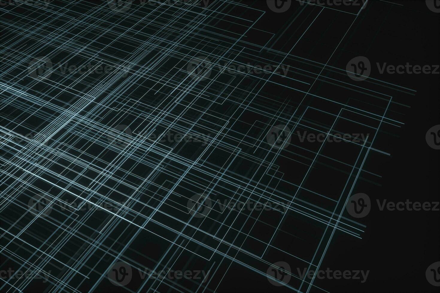 Glowing big data lines and technological background, 3d rendering. photo