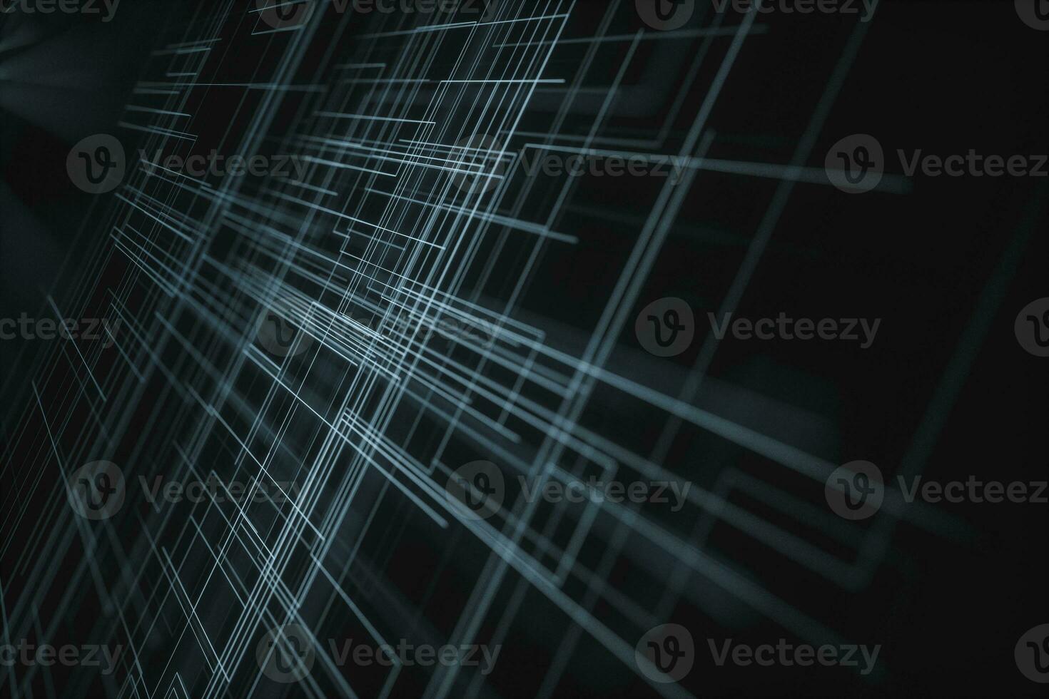 Glowing big data lines and technological background, 3d rendering. photo