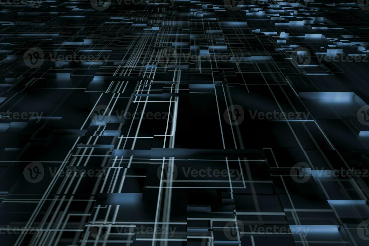 Glowing big data lines and technological background, 3d rendering. photo