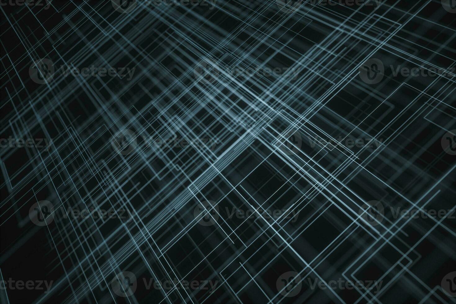 Glowing big data lines and technological background, 3d rendering. photo