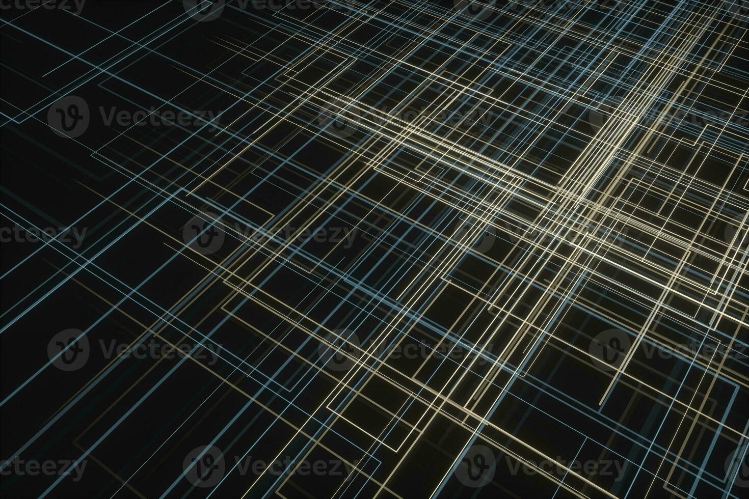 Glowing big data lines and technological background, 3d rendering. photo