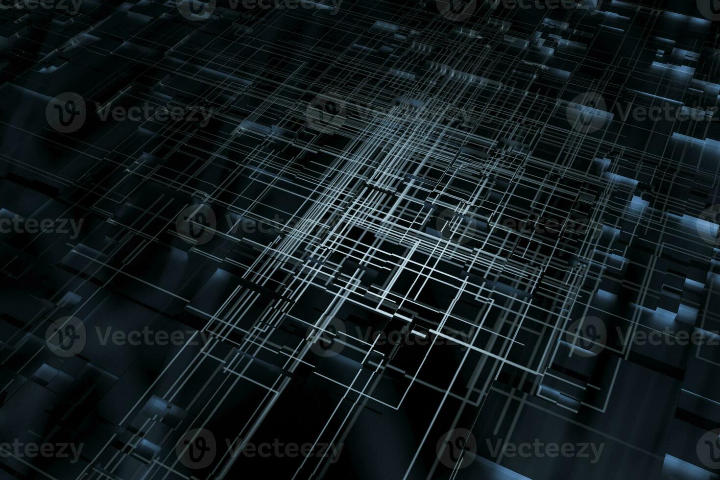 Glowing big data lines and technological background, 3d rendering. photo