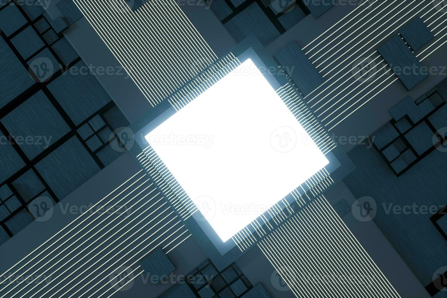 Circuit board and electronic lines background, 3d rendering. photo