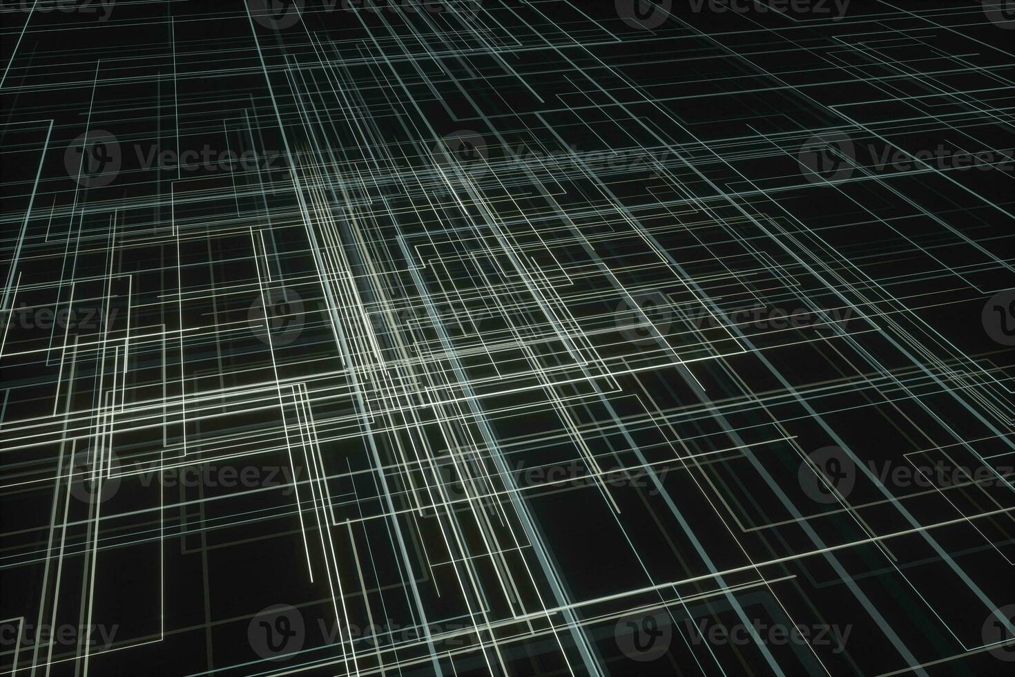Glowing big data lines and technological background, 3d rendering. photo