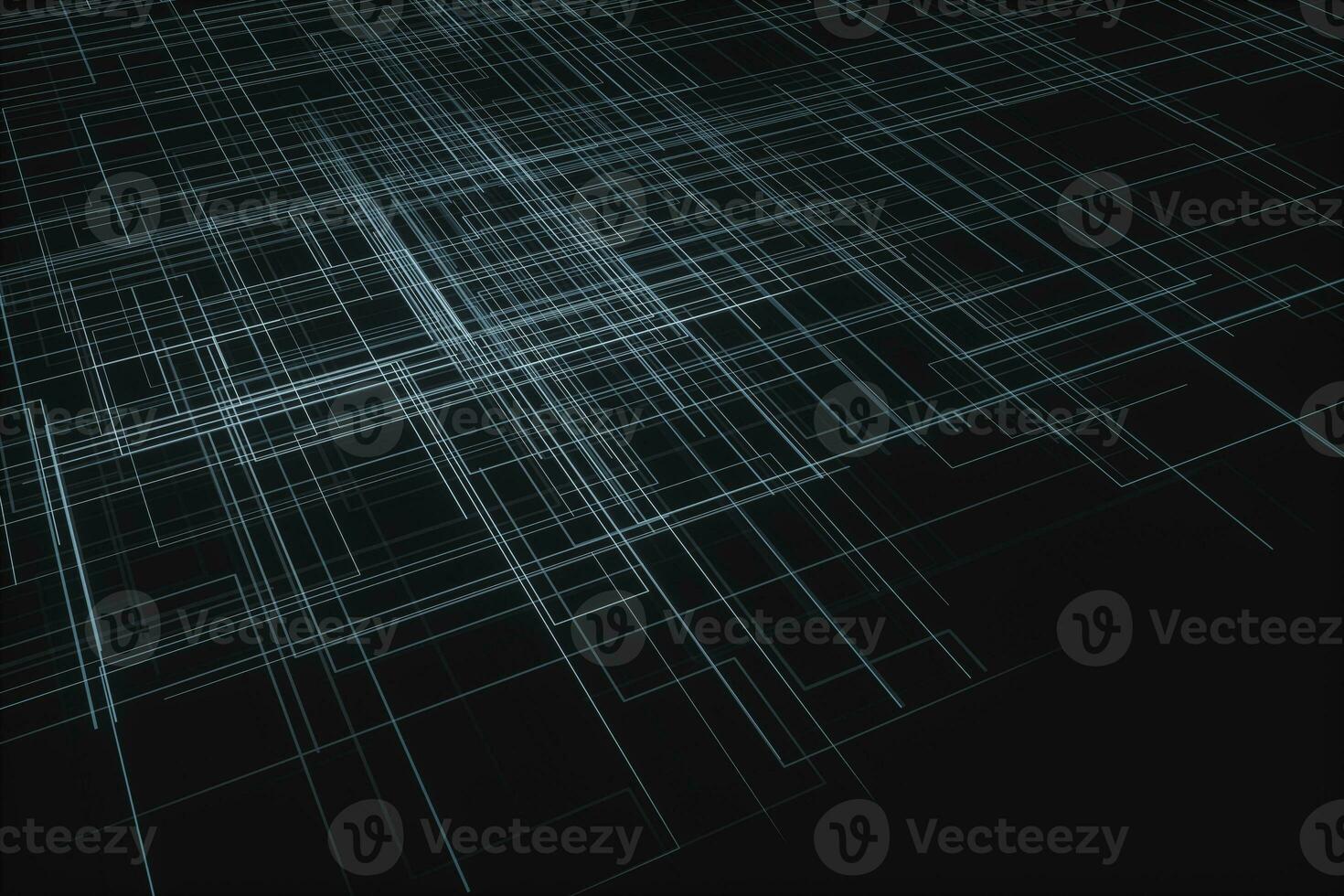 brillante grande datos líneas y tecnológico fondo, 3d representación. foto