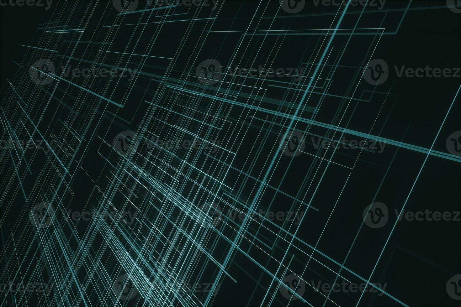 Glowing big data lines and technological background, 3d rendering. photo