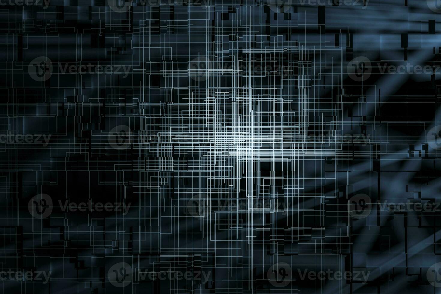 Glowing big data lines and technological background, 3d rendering. photo