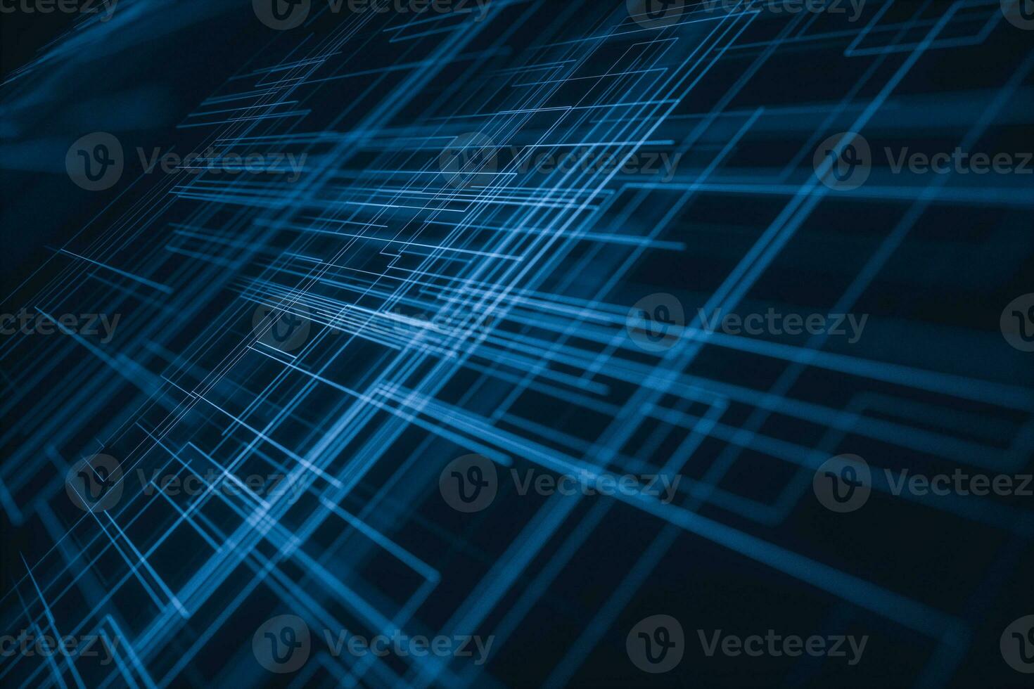 Glowing big data lines and technological background, 3d rendering. photo