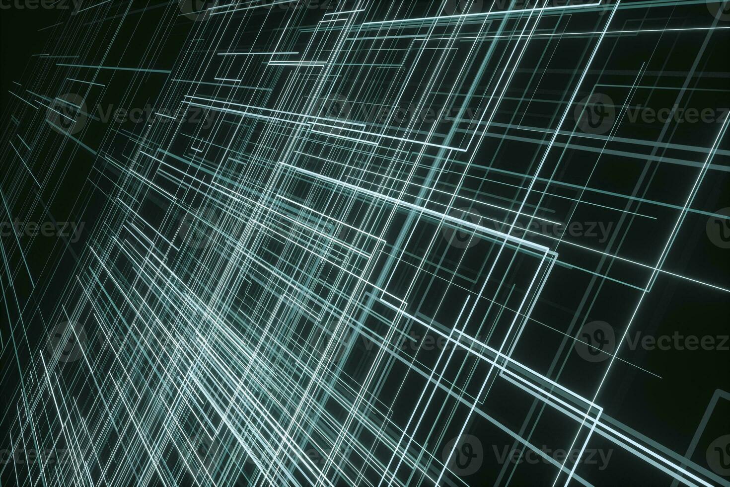 Glowing big data lines and technological background, 3d rendering. photo